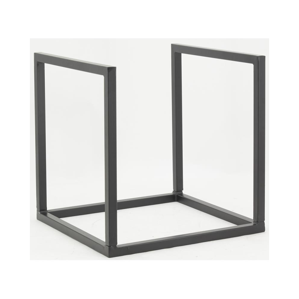 Porte-bûches en métal noir