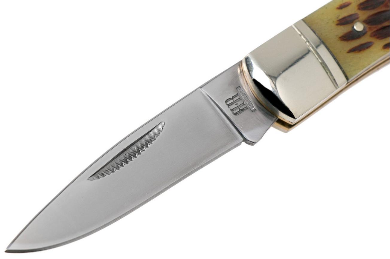 Rough Ryder Lockback Amber Bone RR461 zakmes