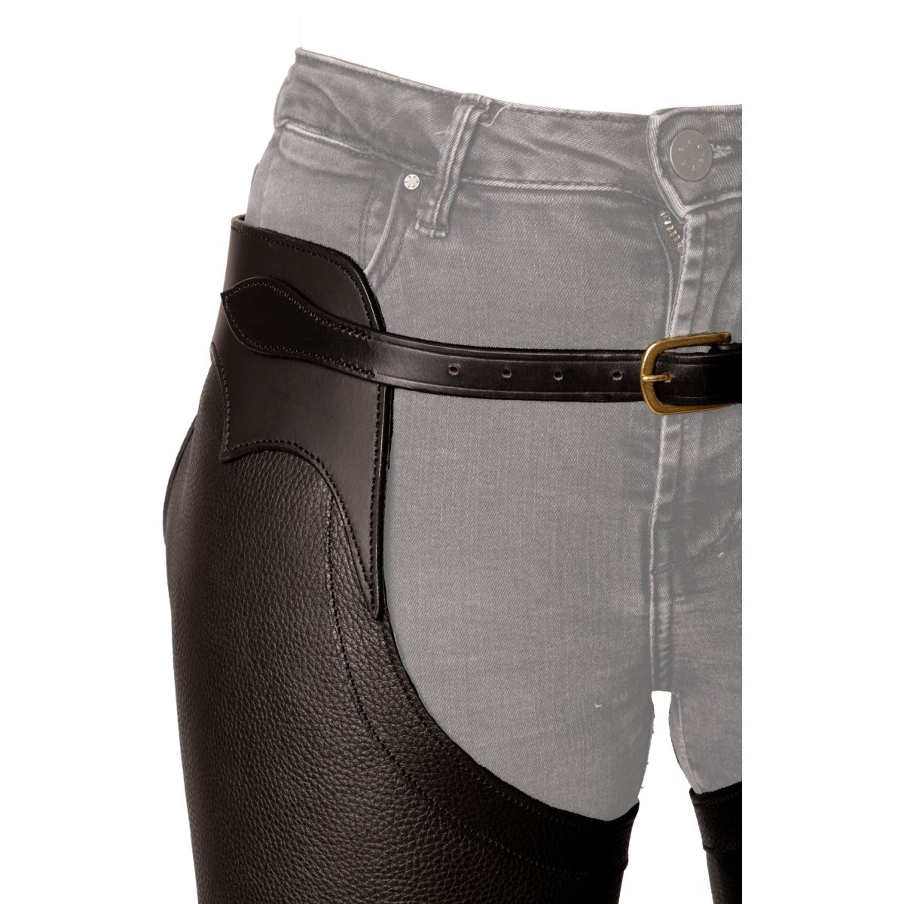Dyon Lange Chaps Leer Standard Zwart