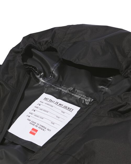 veste de pluie pour enfant léger imperméable noir