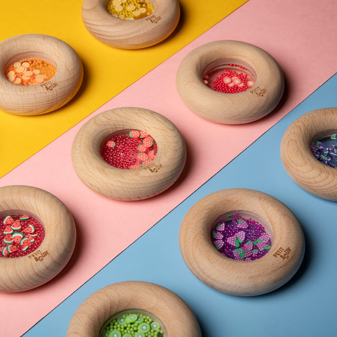 Petit boum bijtring en rammelaar donut - kiwi's