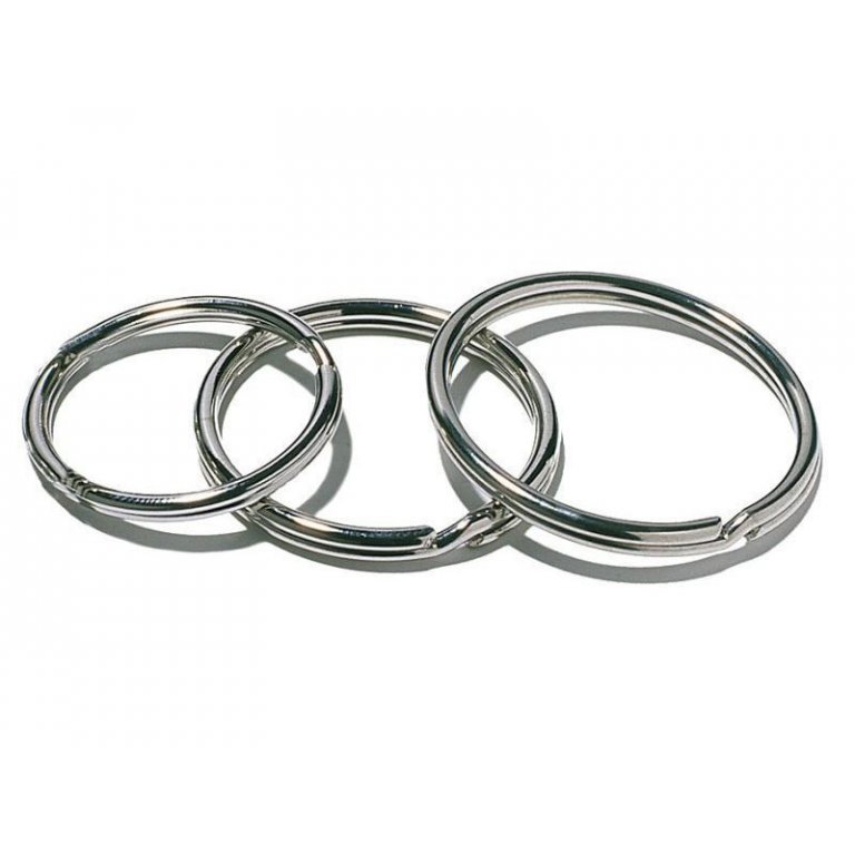 Schlüsselringe vernickelt, silber, rund