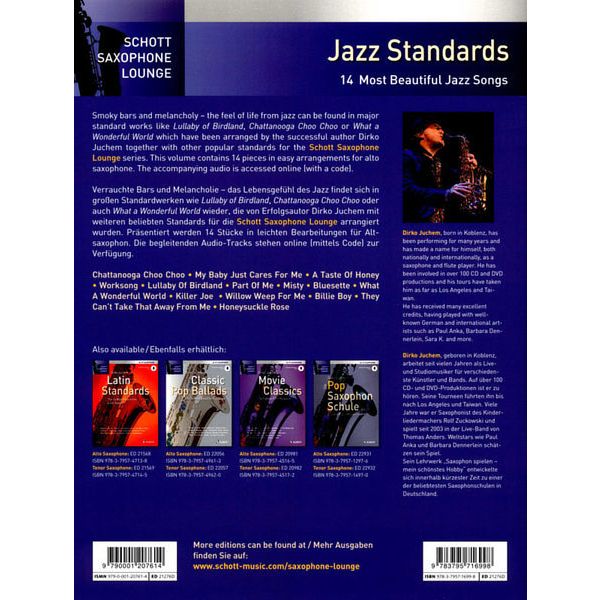 Schott Jazz Standards T-Sax