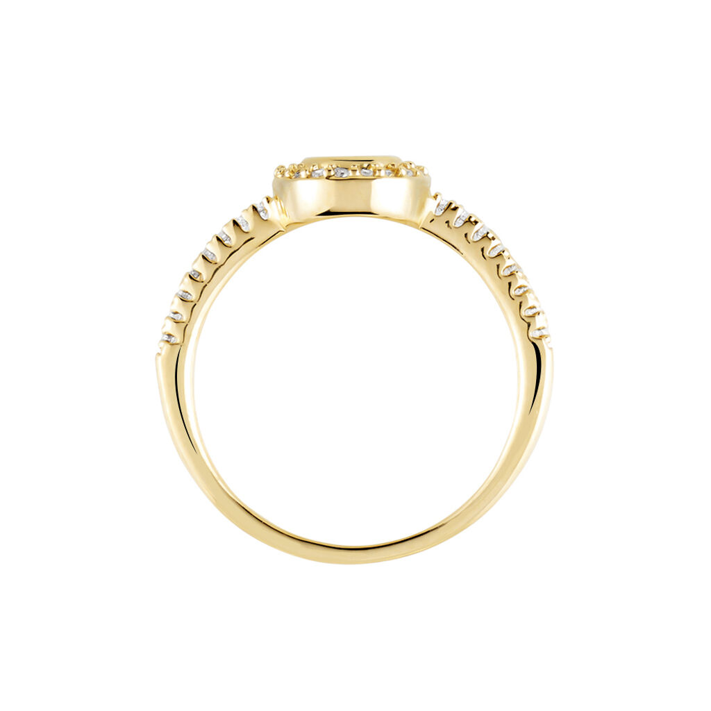 Bague Plaqué Or Eugenie Pierre Synthétique
