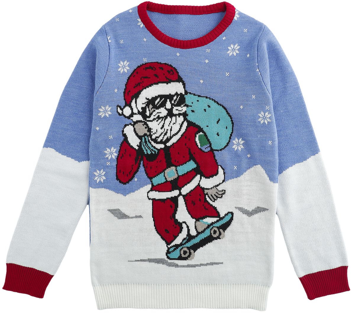 Skating Santa | Pull Moche De Noël Sweat-Shirt