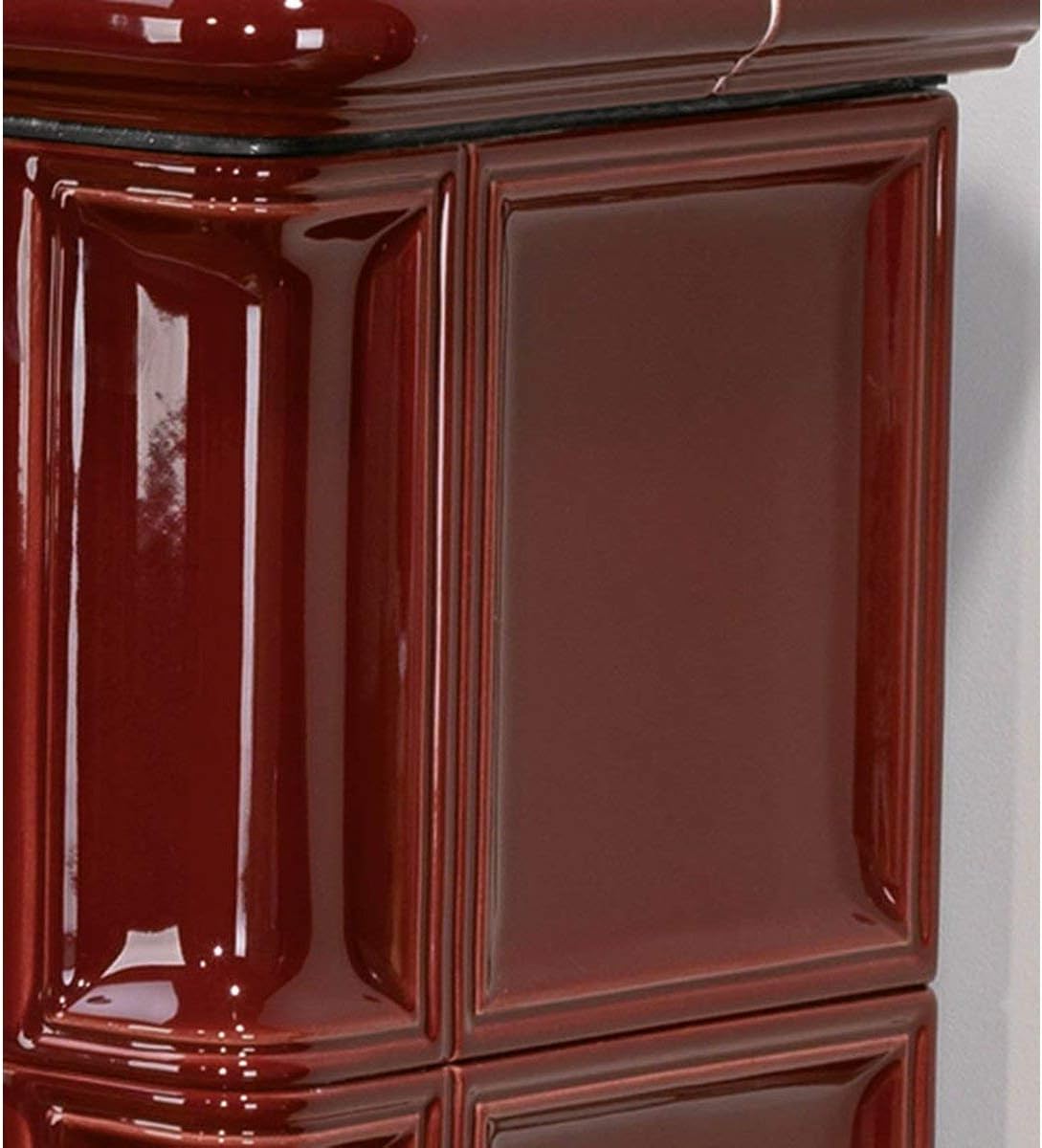 Justus Kaminofen Bavaria Bordeauxrot mit Sockel