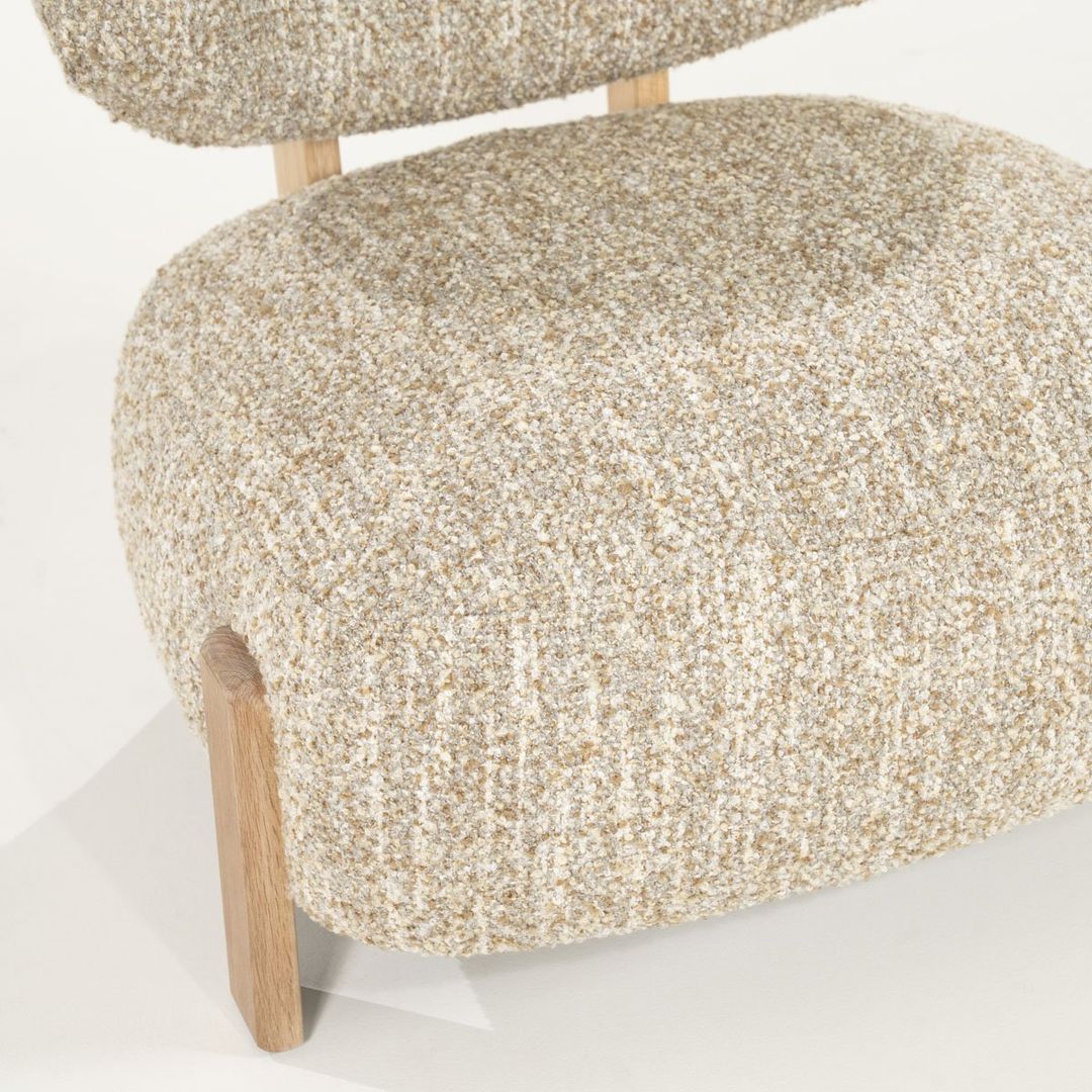Fauteuil Reza Naturel, Beige van Eleonora