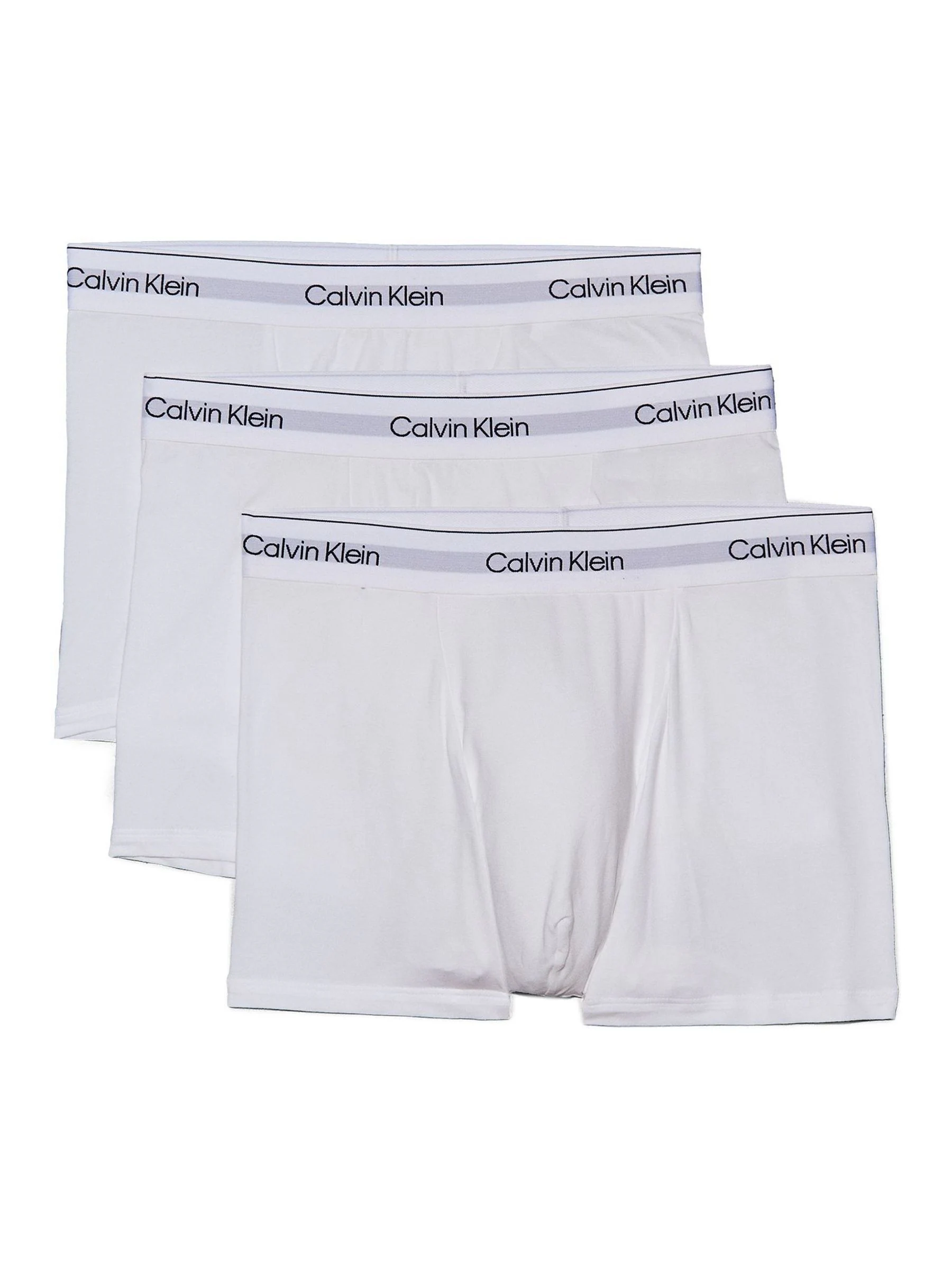 Wit - Calvin Klein Icon Cotton Stretch 3 Pack Boxer Trunks