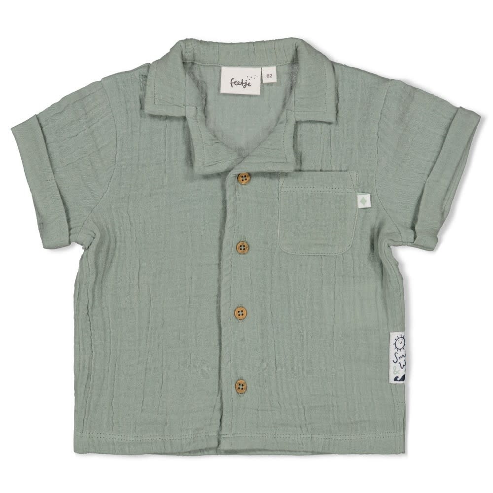 Feetje Feetje blouse mousseline - Summer Woven zeegroen