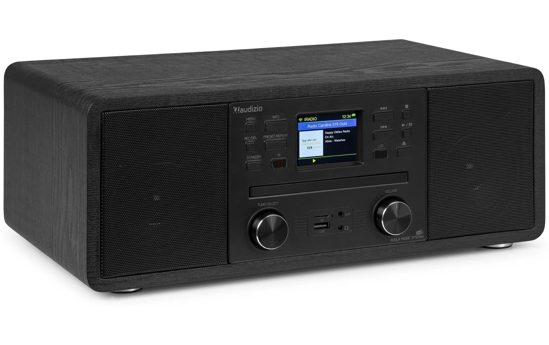 DAB+ Radio Avola Schwarz<br>DAB+ Radio mit CD Spieler, Internet Radio und Bluetooth