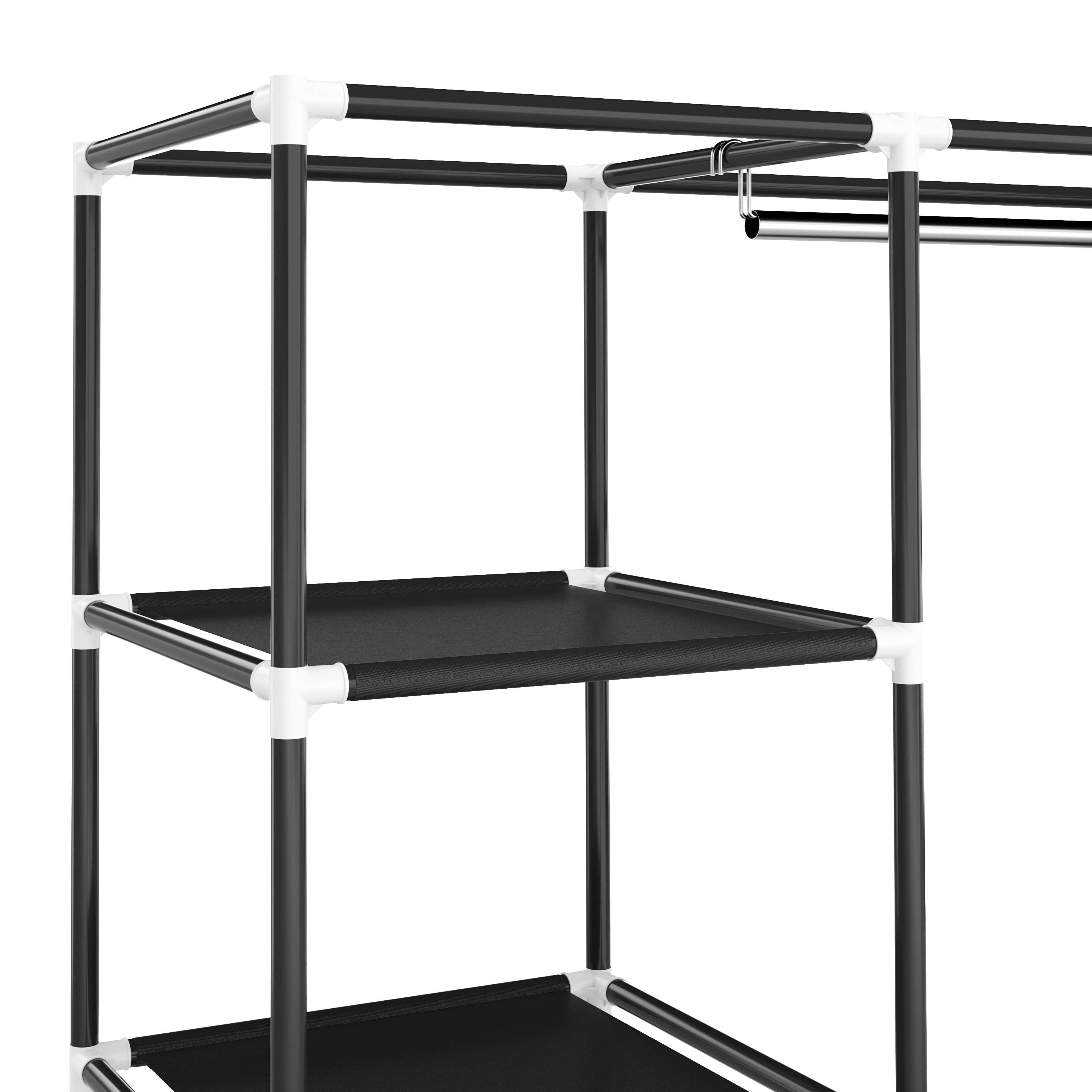 Faltschrank 150 x 45 x 180 cm schwarz