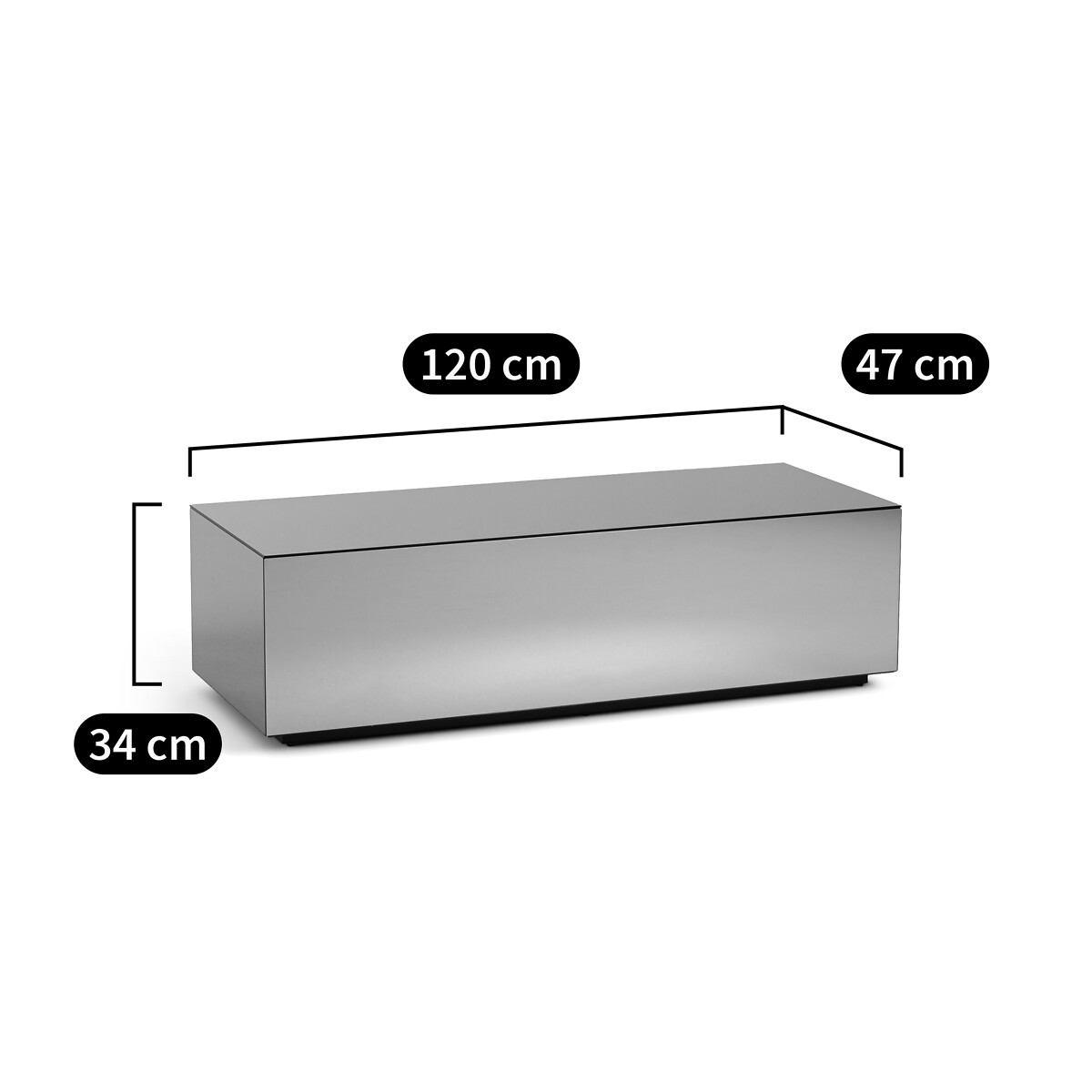 AM.PM<br>Mesa de salão com espelho, Lumir
