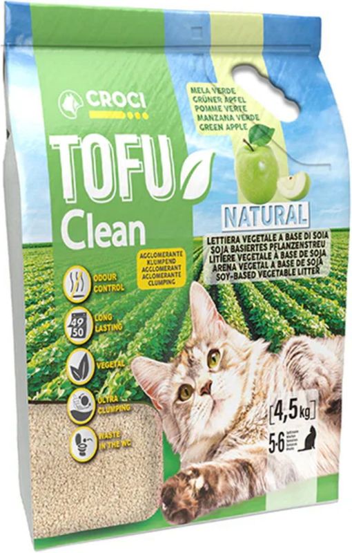 Croci - Tofu Clean - Kattenbakvulling - Groene Appel - 4,50 kg