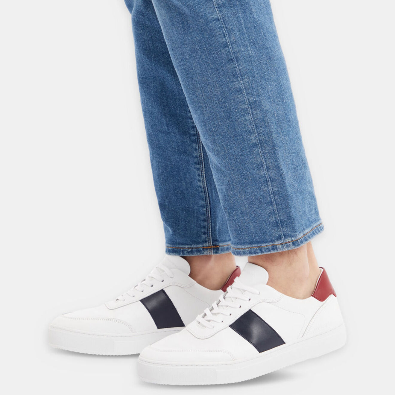 Tommy Hilfiger Baskets en Cuir Premium blanches