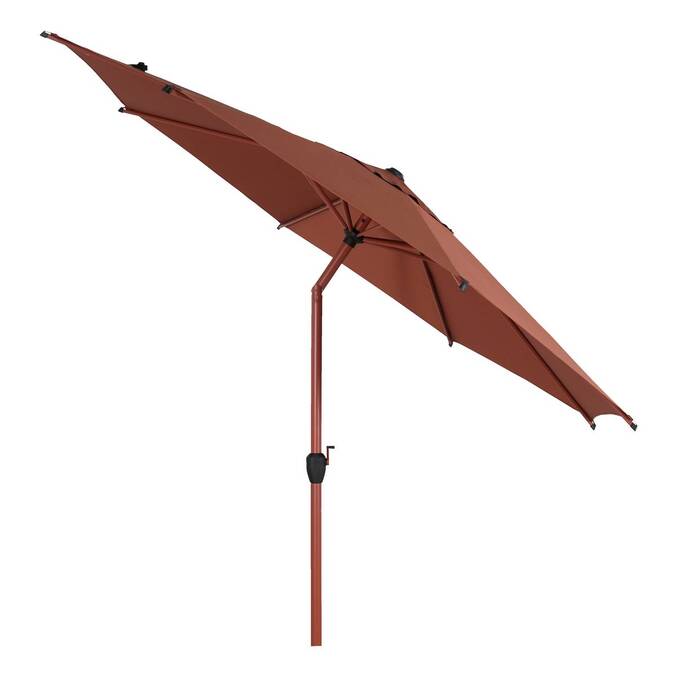 Parasol droit rond inclinable LOOMPA Acajou