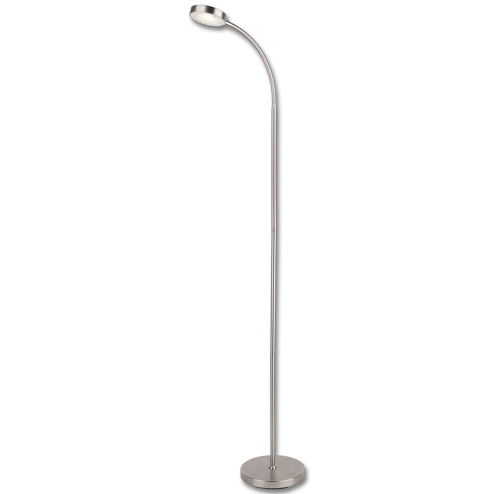 LED-Stehlampe - Nickel matt - mit Lesearm
