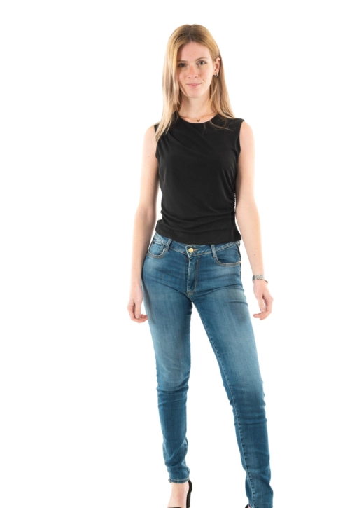 Debardeurs guess jeans elis jblk jet black a996