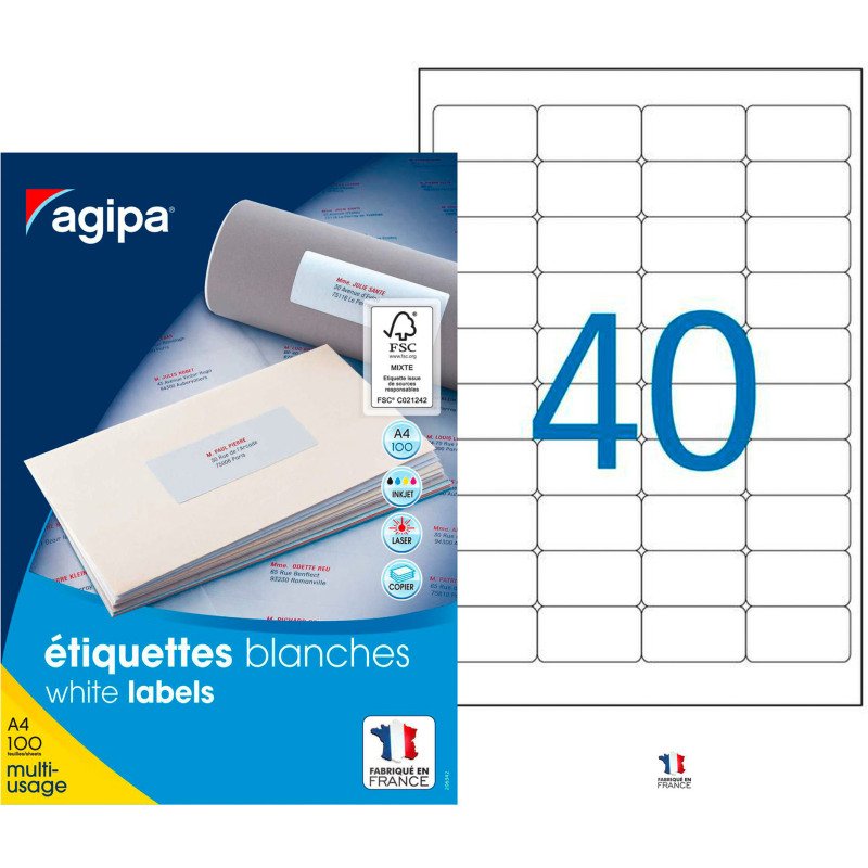 Etiquette adresse multi-usages Agipa