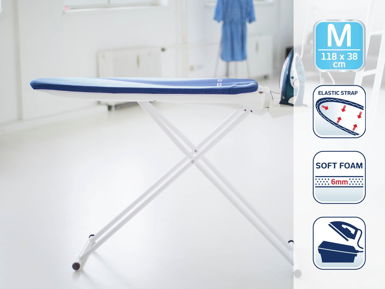 Leifheit Ersatz-Bügelbrettbezug »AirActive M BlueFlow«