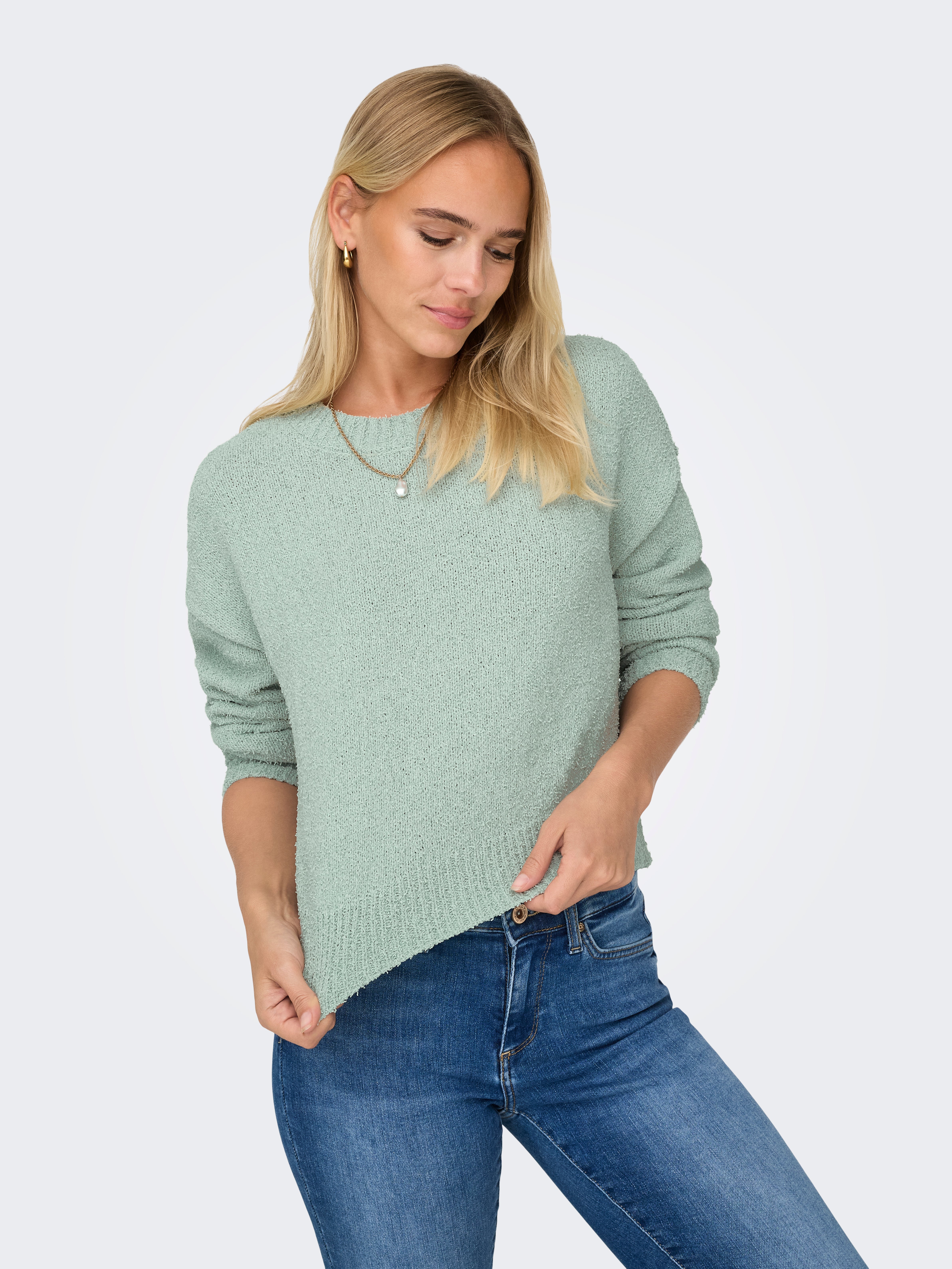 ONLTERESA Strickpullover Aqua Gray