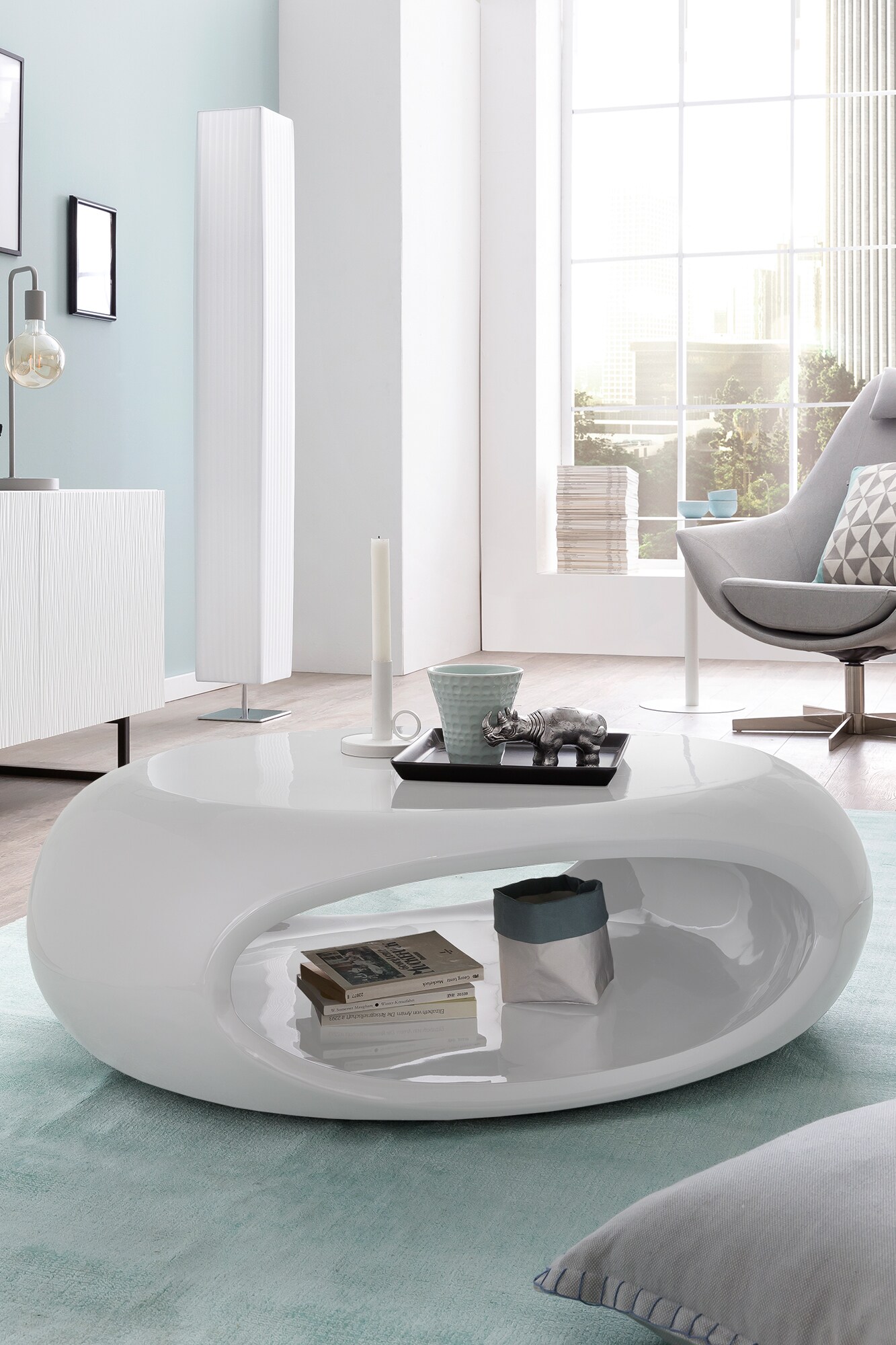 Couchtisch 70x100 weiß Glas Sofatisch Wohnzimmertisch Beistelltisch Tisch