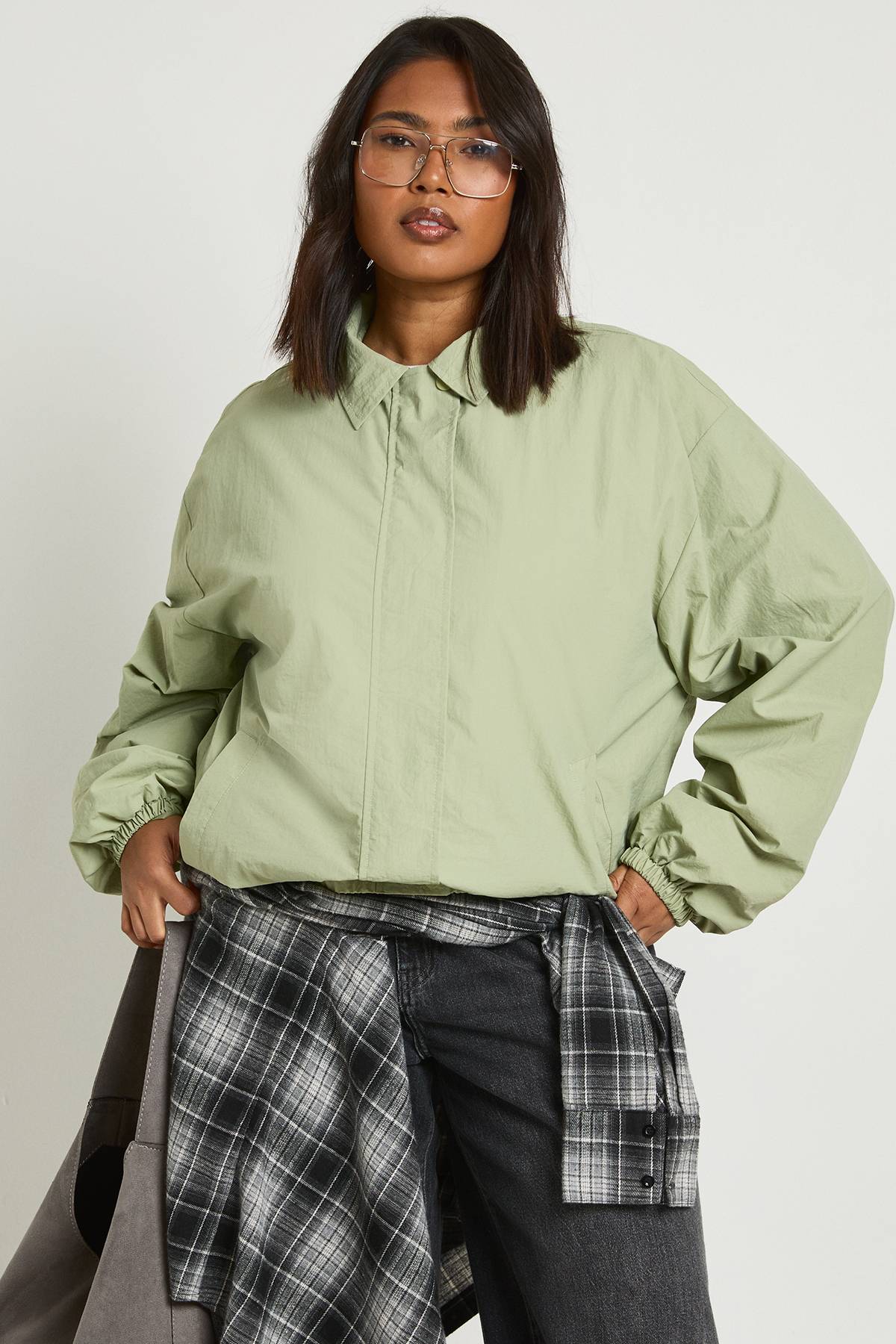 boohoo Blouson Bomber Oversize Grande Taille