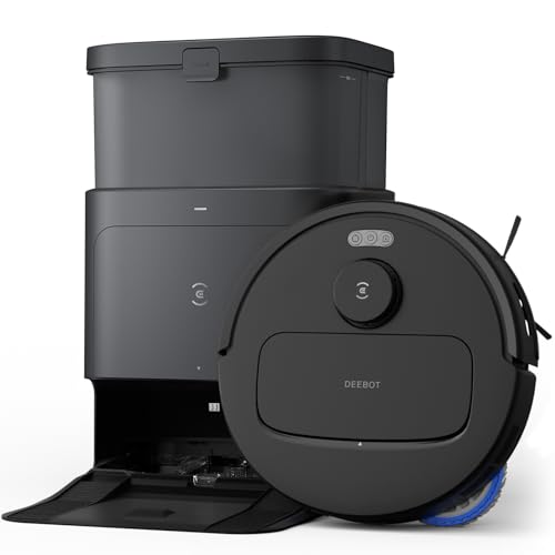 ECOVACS N30 Pro Omni Robot Aspirateur Laveur avec Station, Aspirateur Robot 10000Pa, Nettoyage à l'eau Chaude et séchage, Brosse ZeroTangle 2.0, Levage des Patins de 9mm, Vidage Automatique, Noir : Cuisine et Maison
