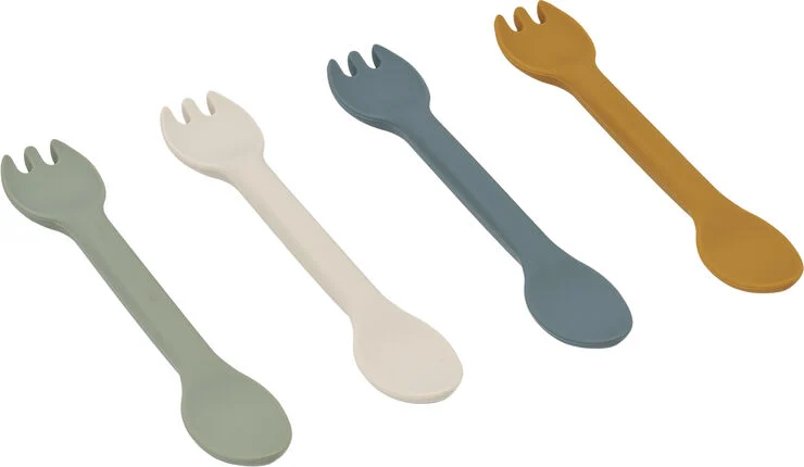 Liewood Jan 2 in 1 Cutlery 4-Pack Faune green multi mix