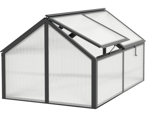 Gamma kweekbak, dubbelwandige polycarbonaat panelen, 124,3 x 89 x 71,3 cm, zwart