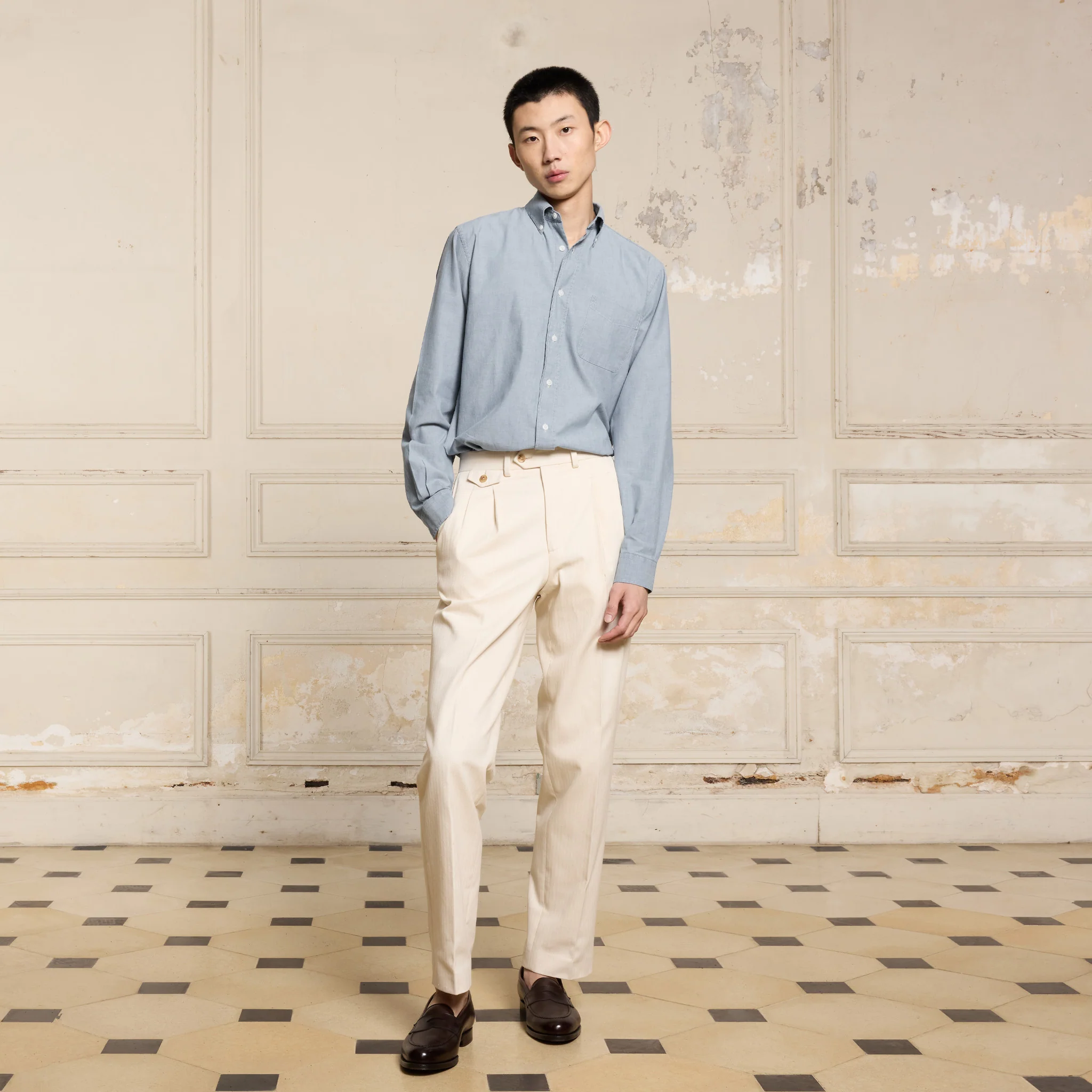 Blue chambray shirt