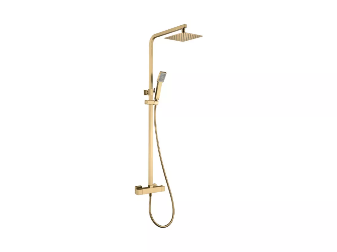 Colonne de Douche Thermostatique Anti-Calcaire Or Brossé VIGO BTV013/OC