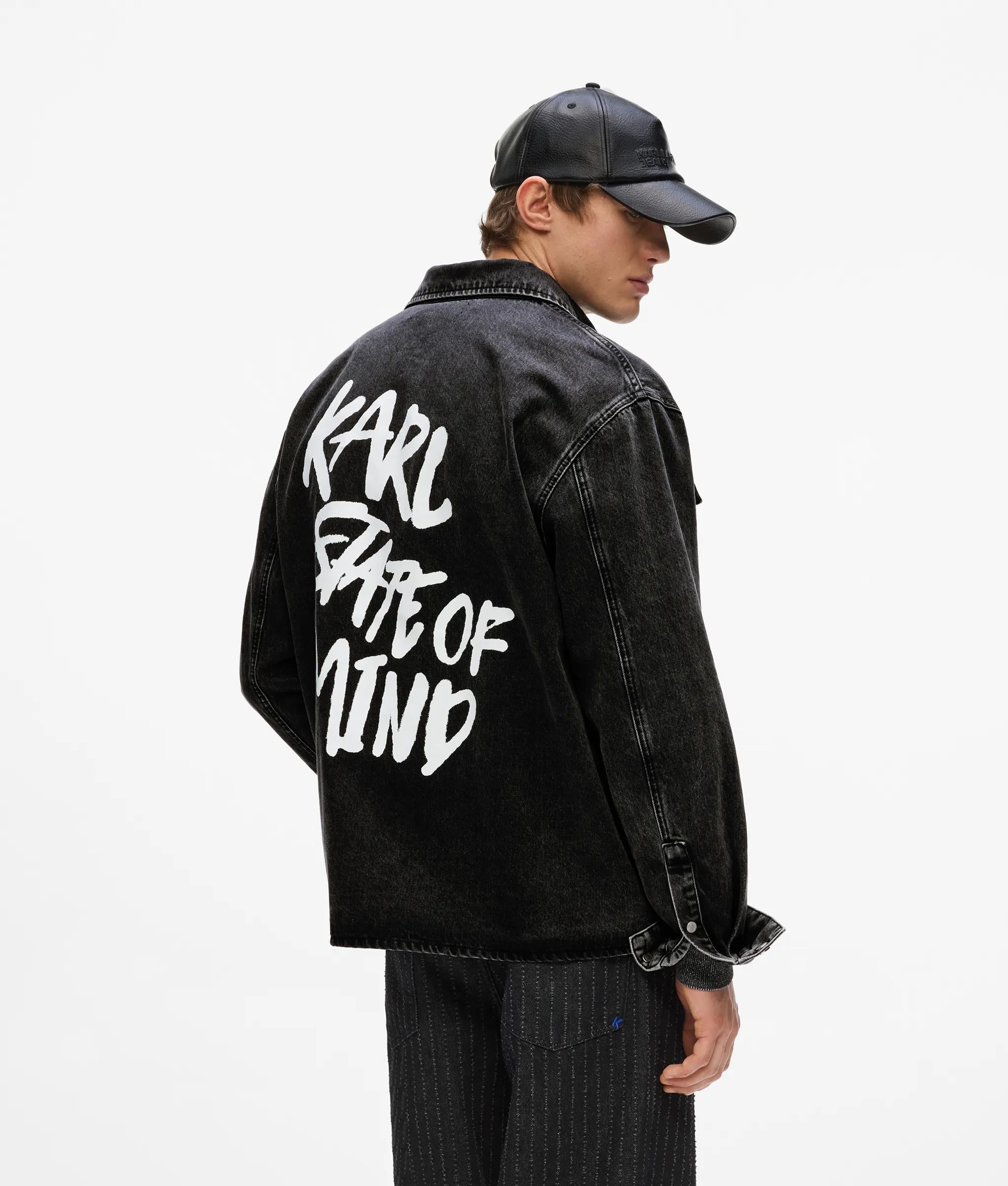 Karl Quote denim overshirt