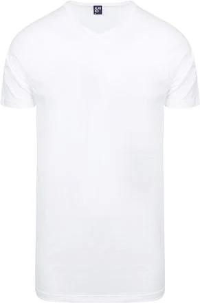 Alan Red Vermont Extra Lange T-Shirts Wit (2Pack) Herenmode 5671/2P/01 Vermont Long T-shirt White