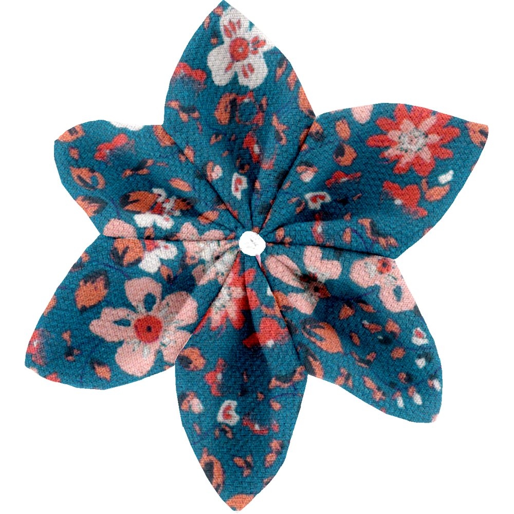 Barrette Fleur Étoile 4 Fleuri Nude Ardoise