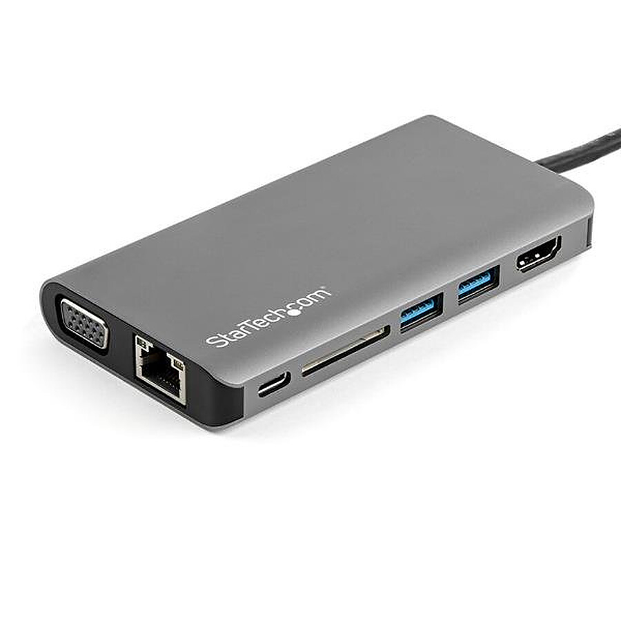 StarTech.com Station d'accueil USB-C vers HDMI 4K + Power Delivery 100 W - Lecteur de carte mémoire SD