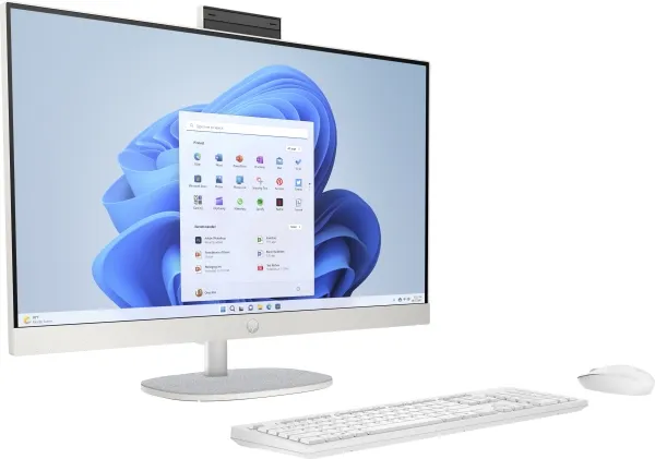 HP 27-cr0001no - Alt-i-én Ryzen 5 7520U / op til 4.3 GHz - RAM 16 GB - SSD 512 GB - NVMe - Radeon 610M - Gigabit Ethernet, Bluetooth 5.3 - Win 11 Home - skærm: LED 27