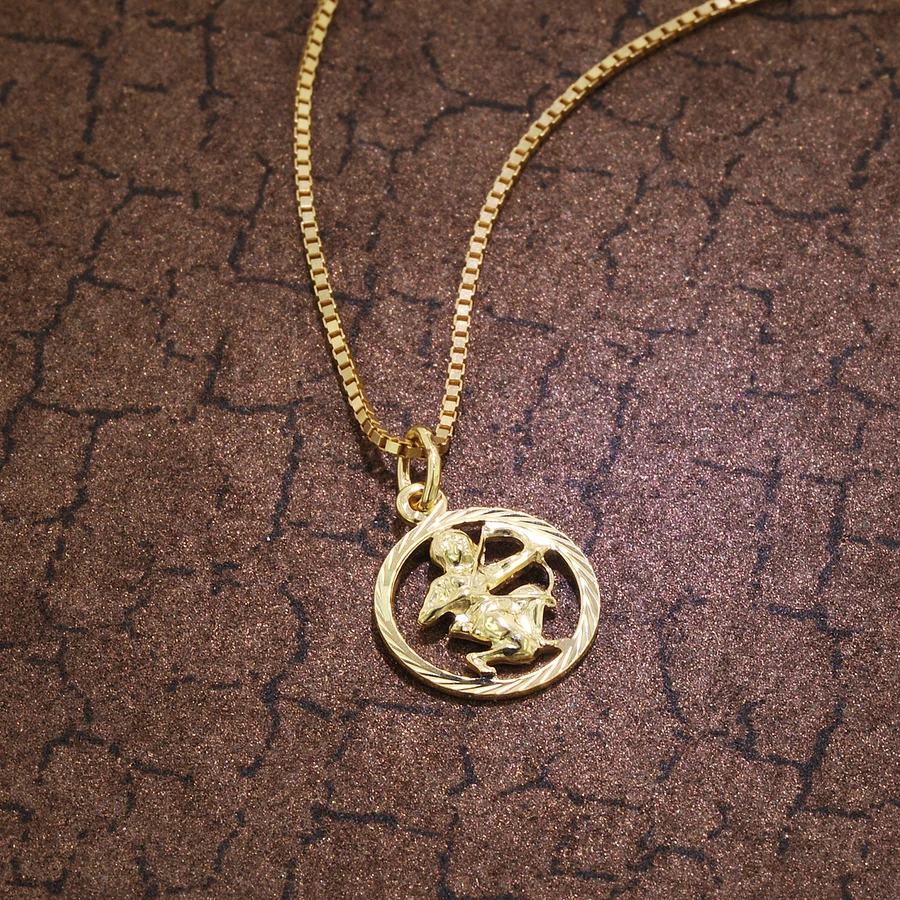 trendor Sternzeichen Schütze 333 Gold + goldplattierte Kinder-Kette gold