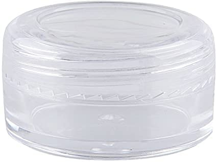 (Ø38mm) 10ml Befüllbarer Kosmetik Behälter Reise Döschen Organizer - Transparent / Schwarz