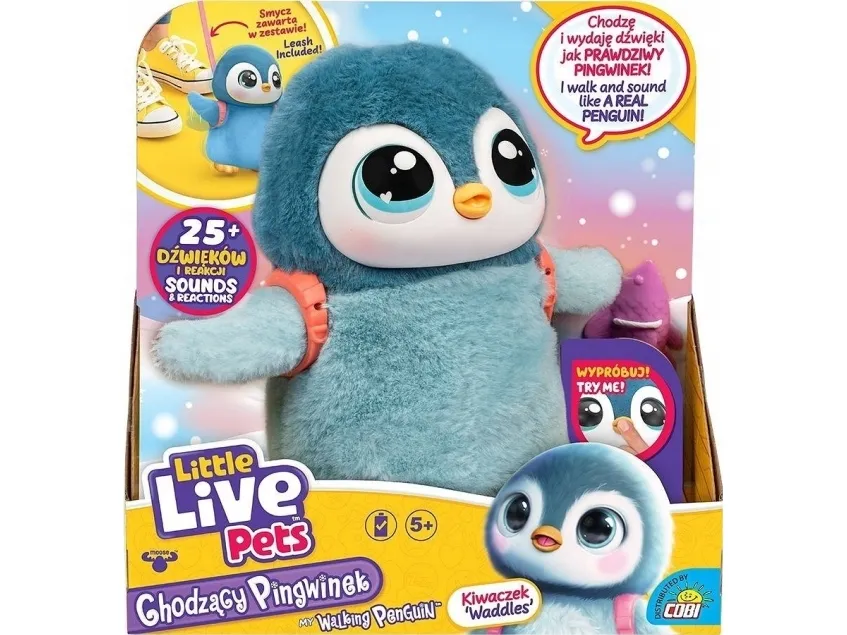 Cobi Interaction Maskot Little Live Pets - vandrende pingvin