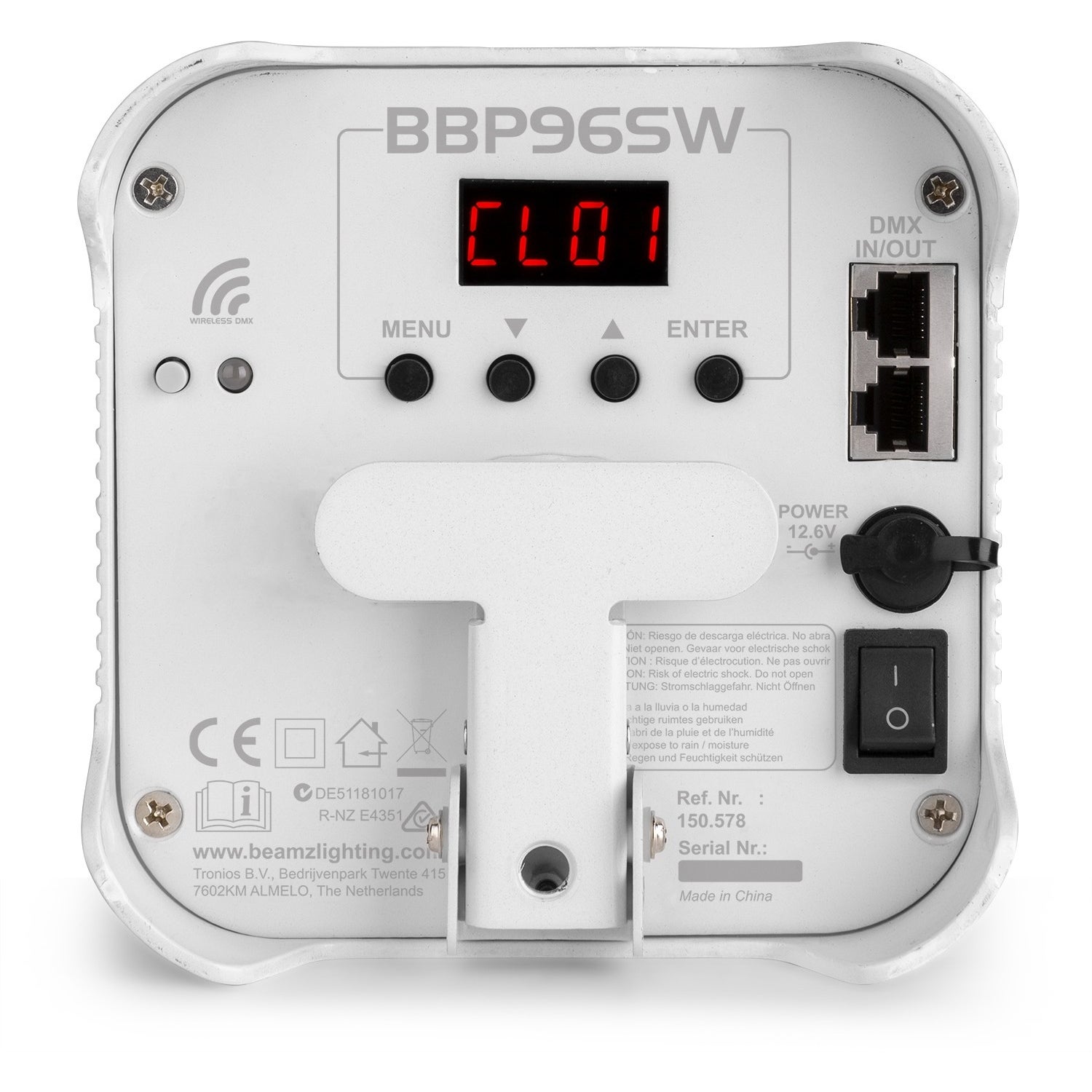 BeamZ BBP96SW accu spot PAR 6 x 12 W WDMX