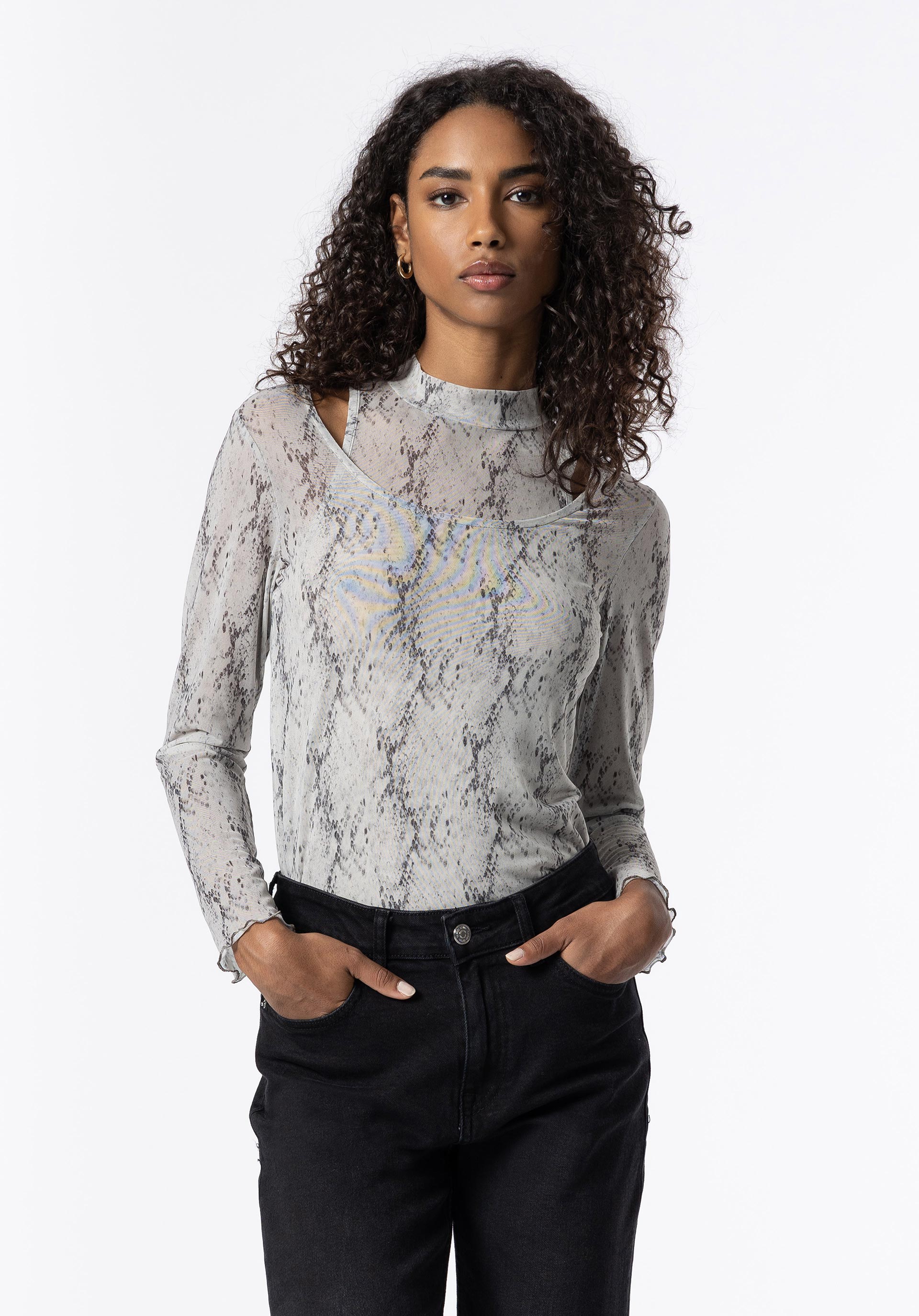 T-shirt Cut Out Estampada