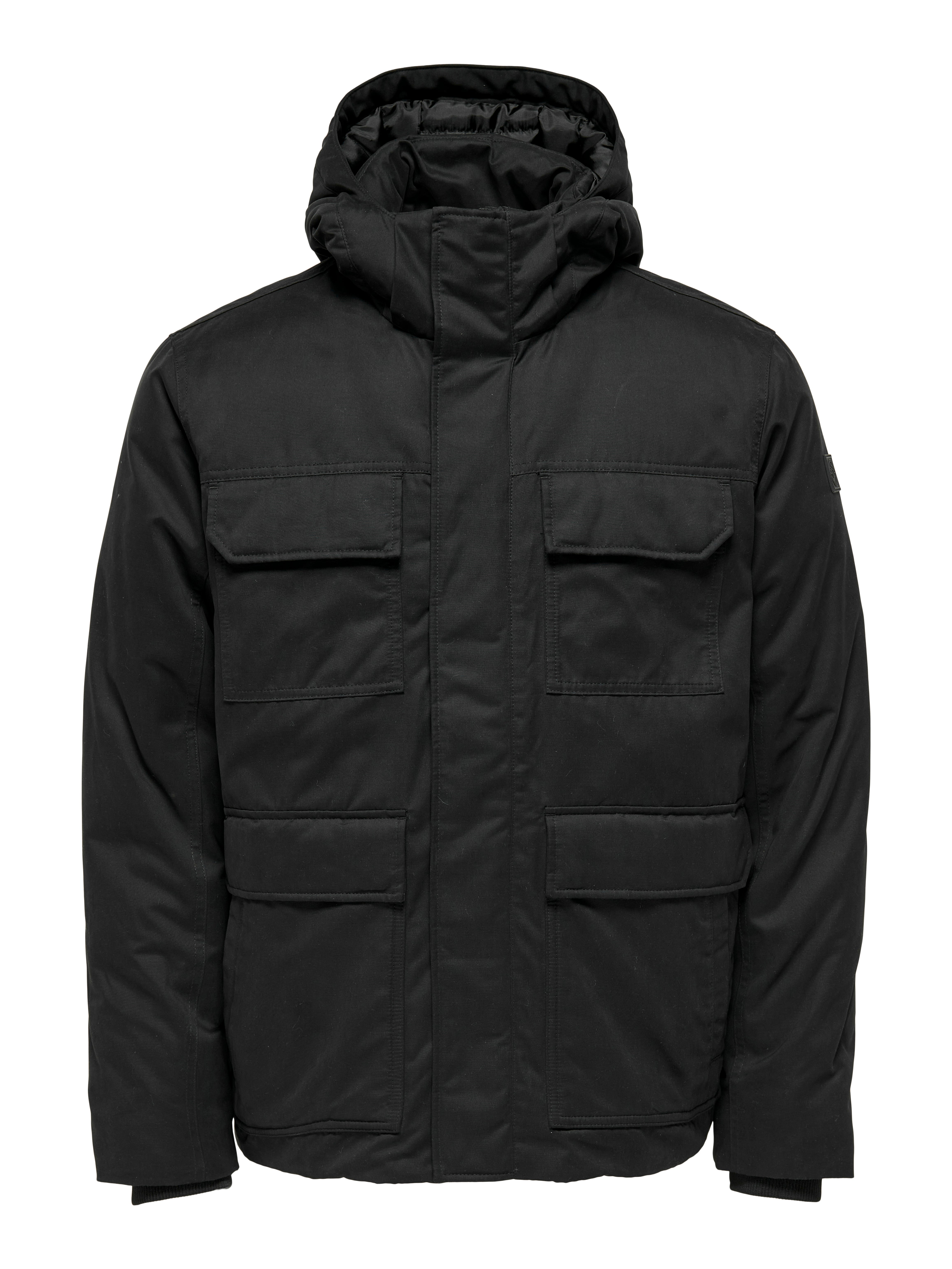 ONSCEDRIC Langer Parka Black