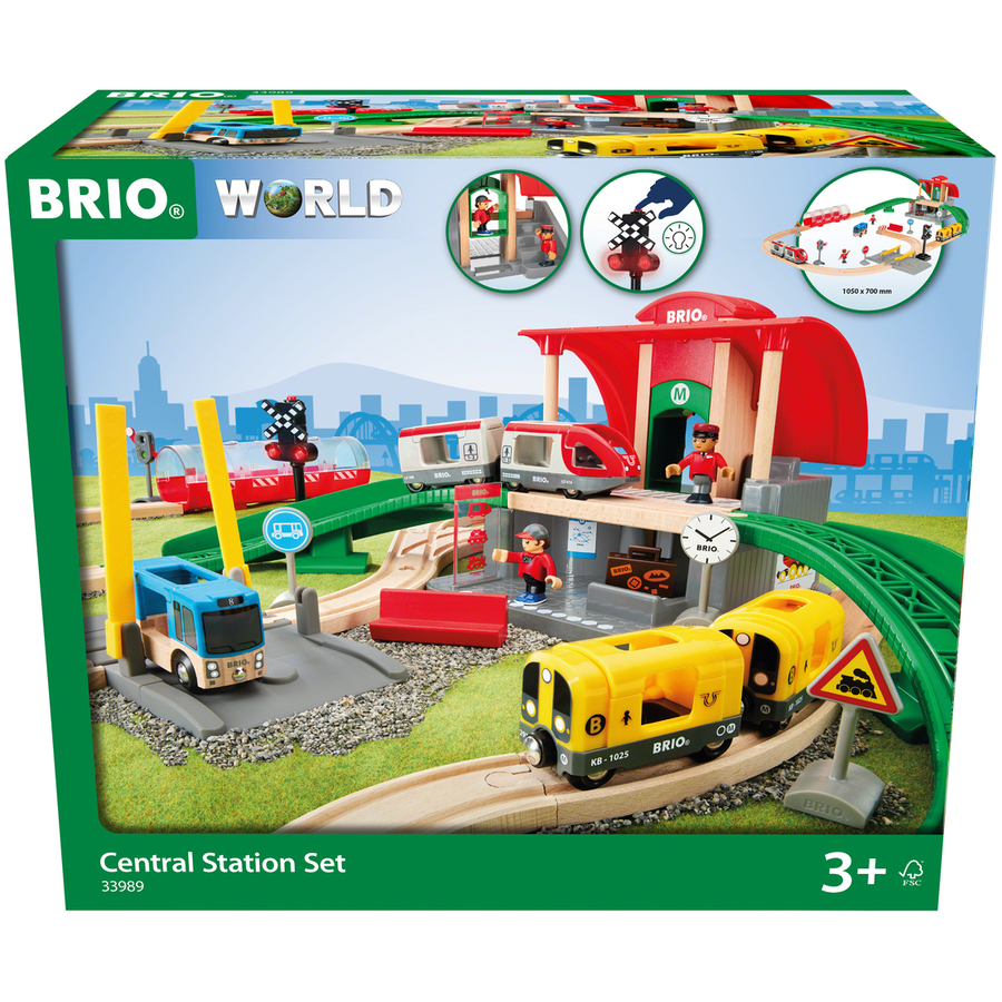 BRIO® WORLD Großes City Bahnhof Set
