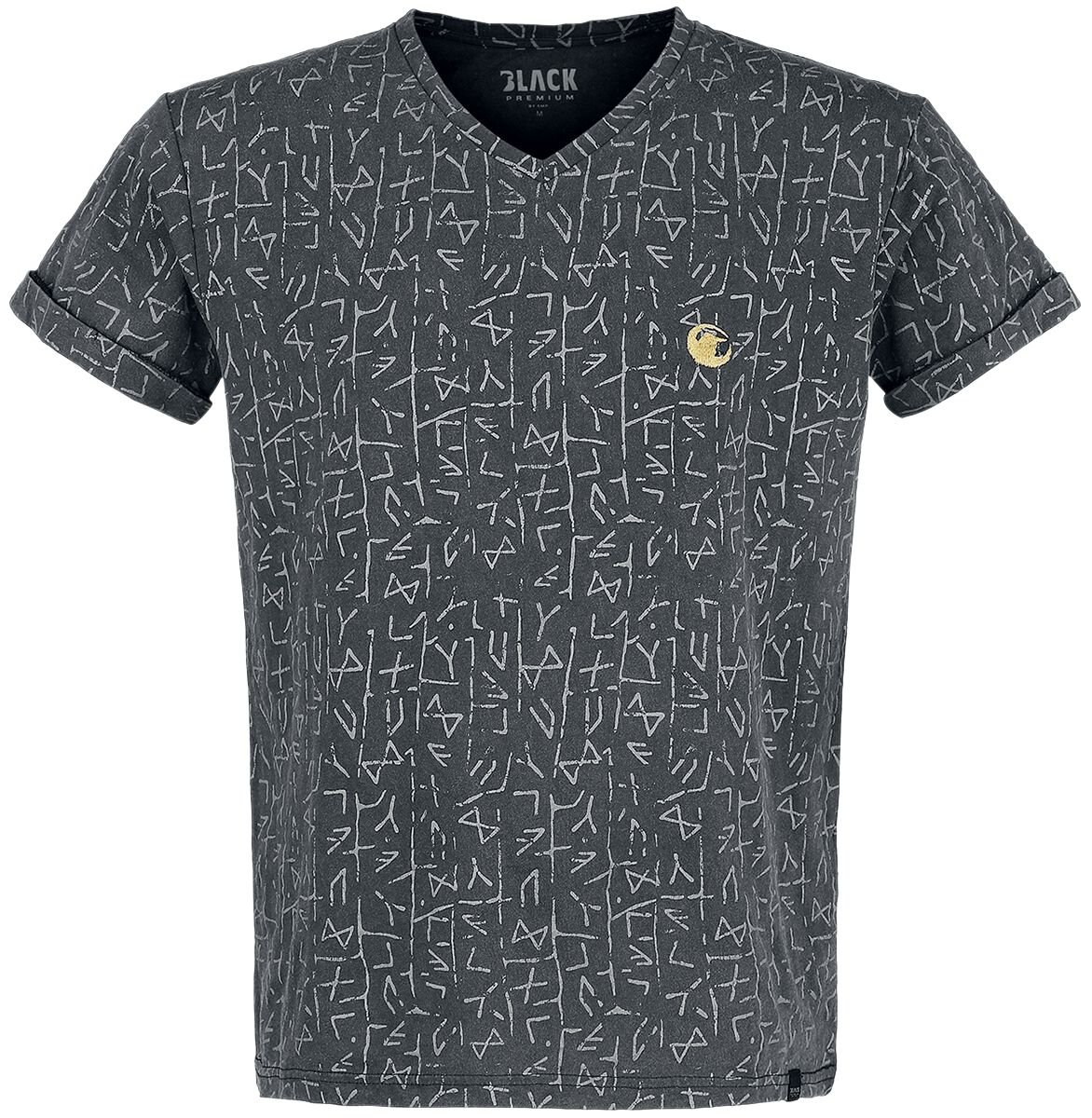 T-shirt Imprimé Runes | Black Premium by EMP T-Shirt Manches courtes