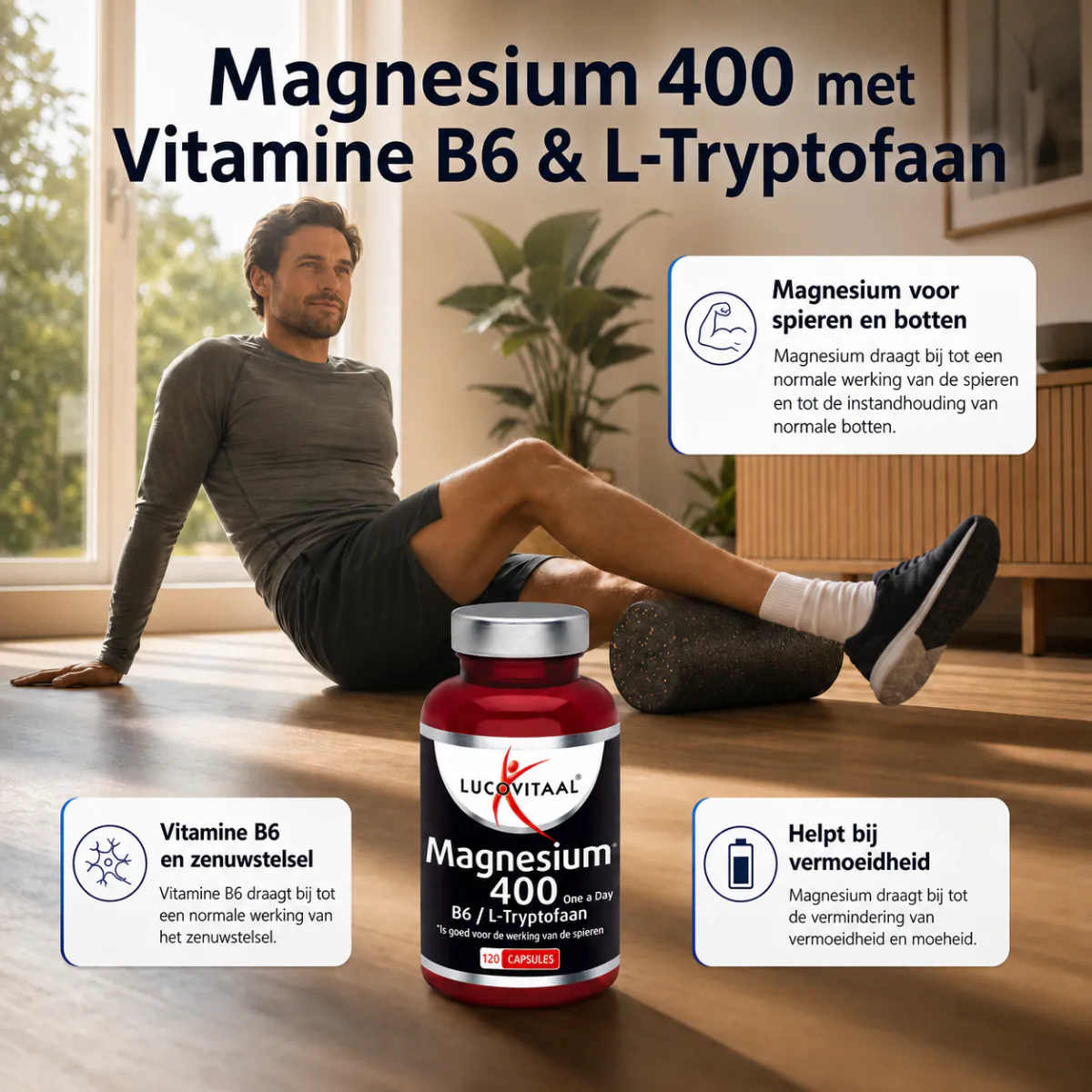 Magnesium 400 met Vitamine B6 & L-Tryptofaan