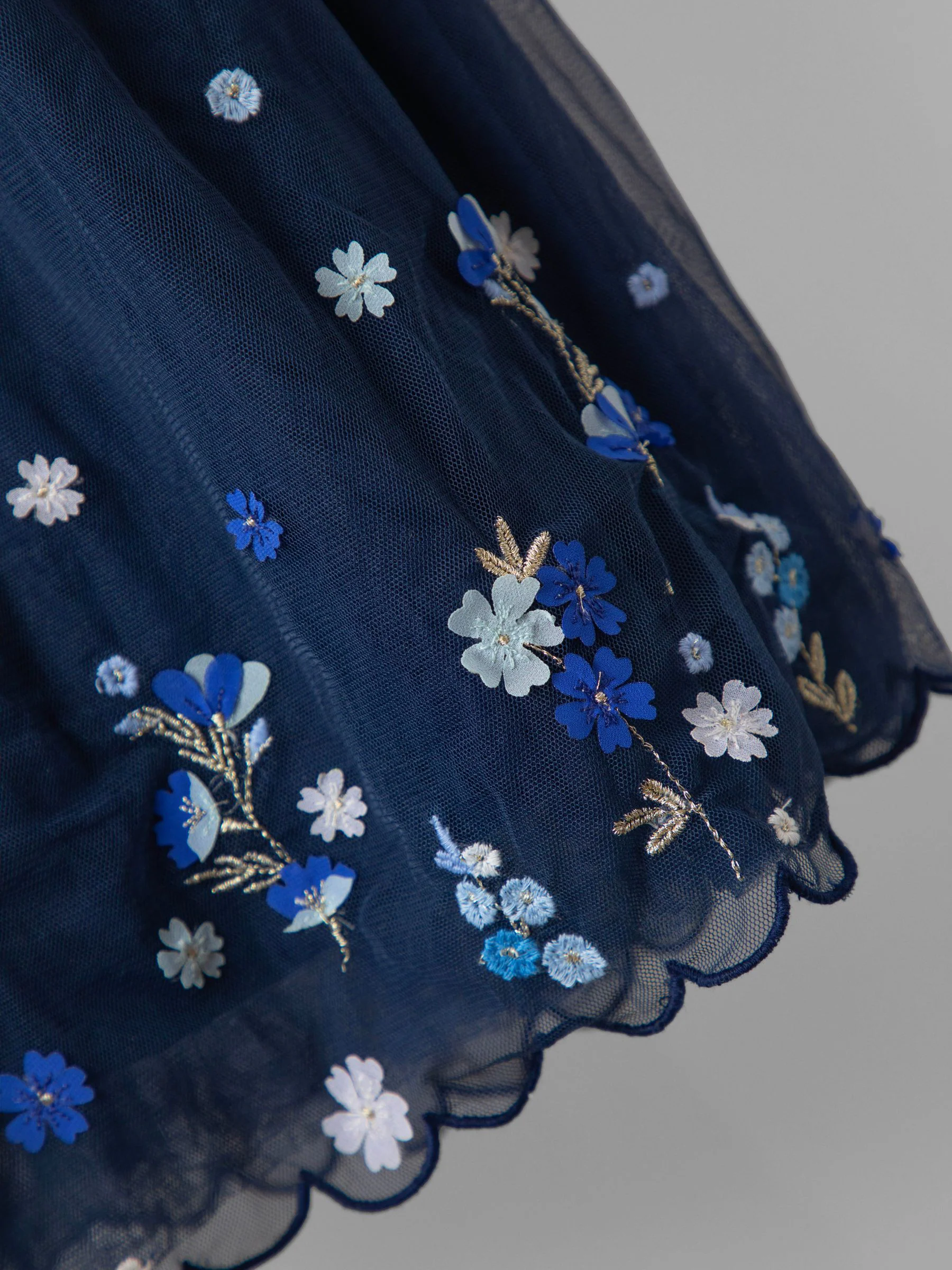 JoJo Maman Bébé Velvet Topped Party Dress
