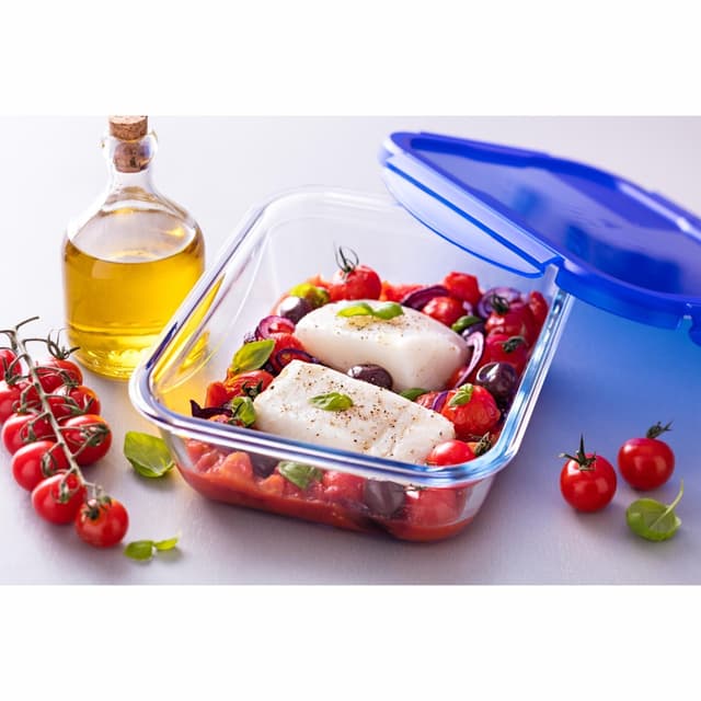 Pyrex Stor form med med snäpplock 4