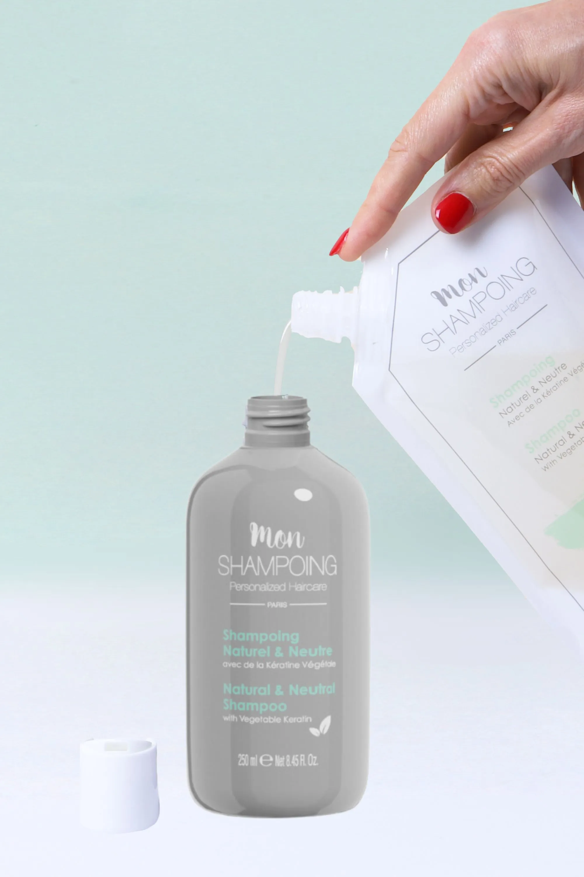 Mon SHAMPOING Shampoing rechargeable naturel & neutre pour tous types de cheveux-250 ml