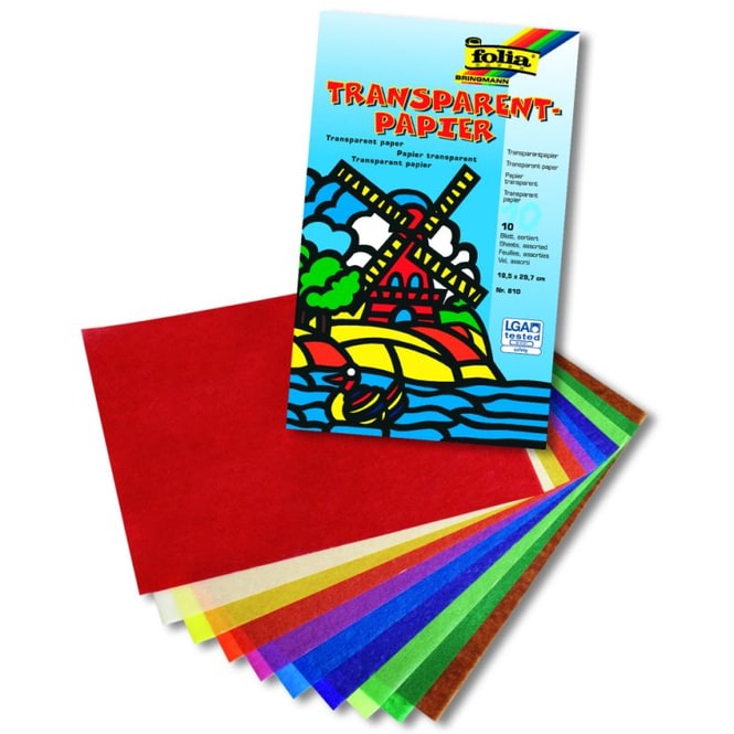 Transparentpapier 10 Blatt, 18,5x29,7 cm, folia