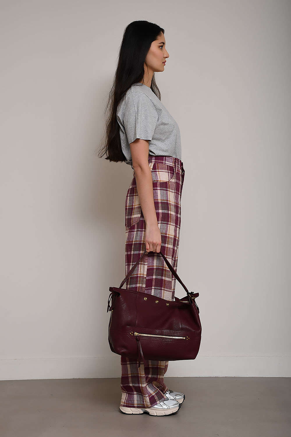 Courtney checked linen pants